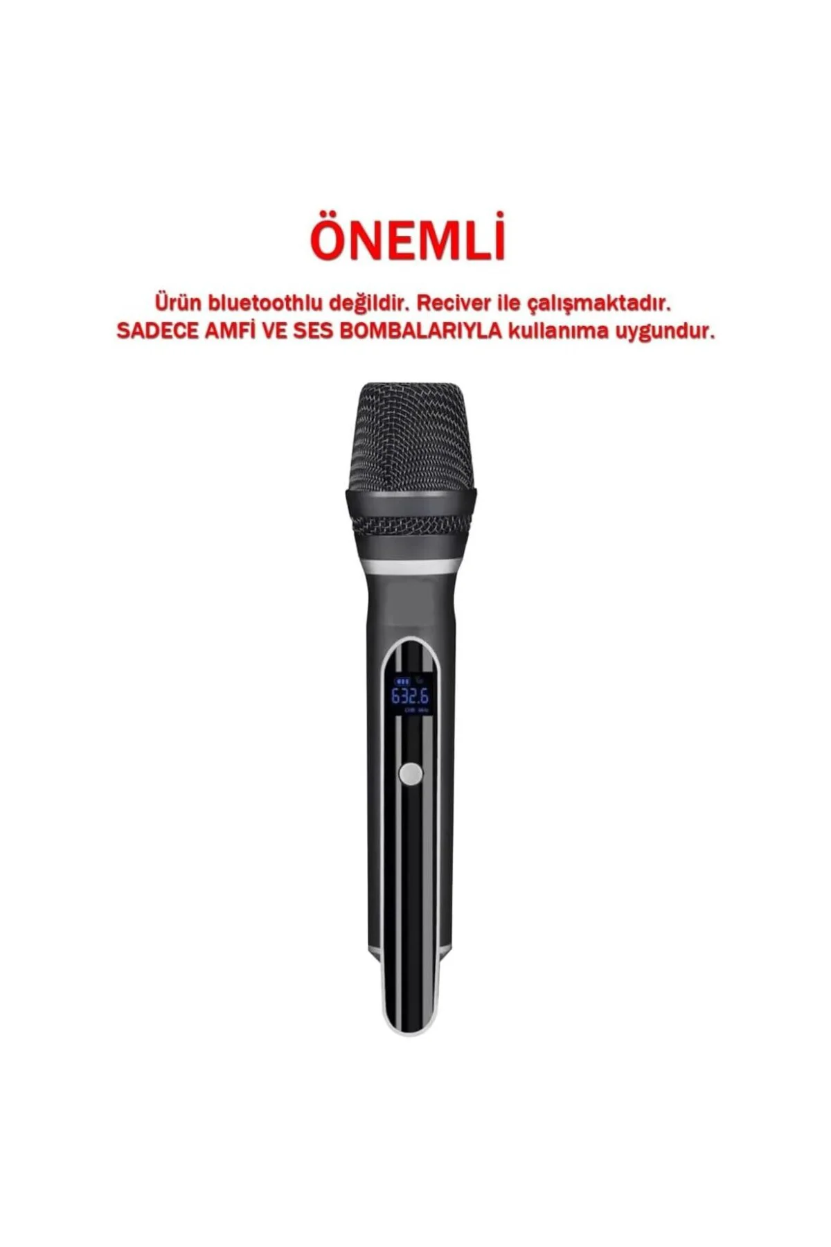 Kablosuz Mikrofon Seti – VHF 220–270 MHz Wireless El Mikrofonu ve
