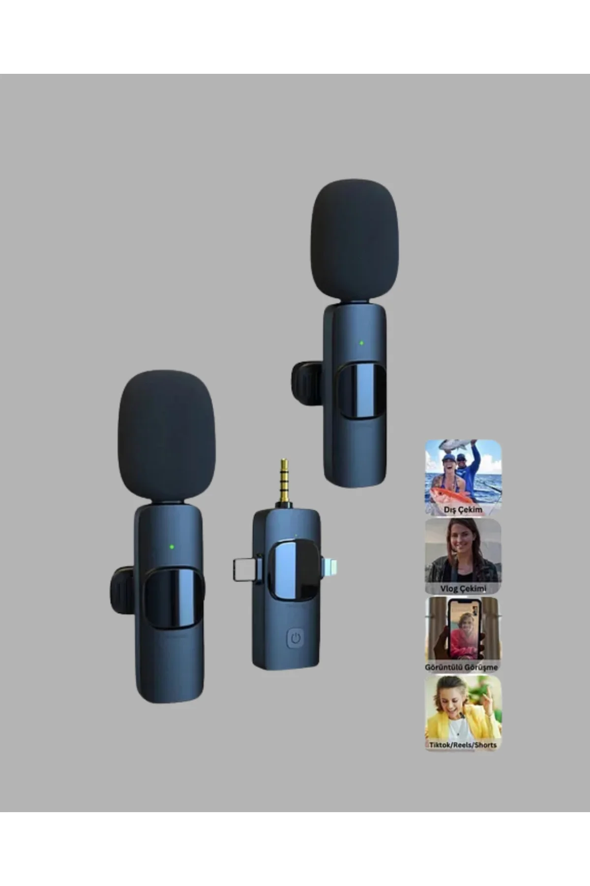 Kablosuz Mikrofon - Telefon ve Bilgisayar Uyumlu