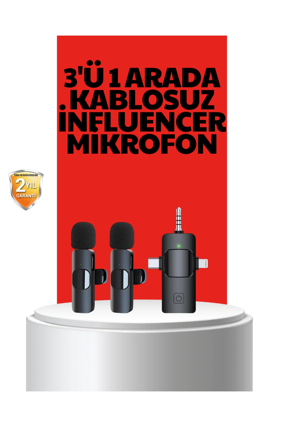 Kablosuz Mikrofon - Telefon ve Bilgisayar Uyumlu