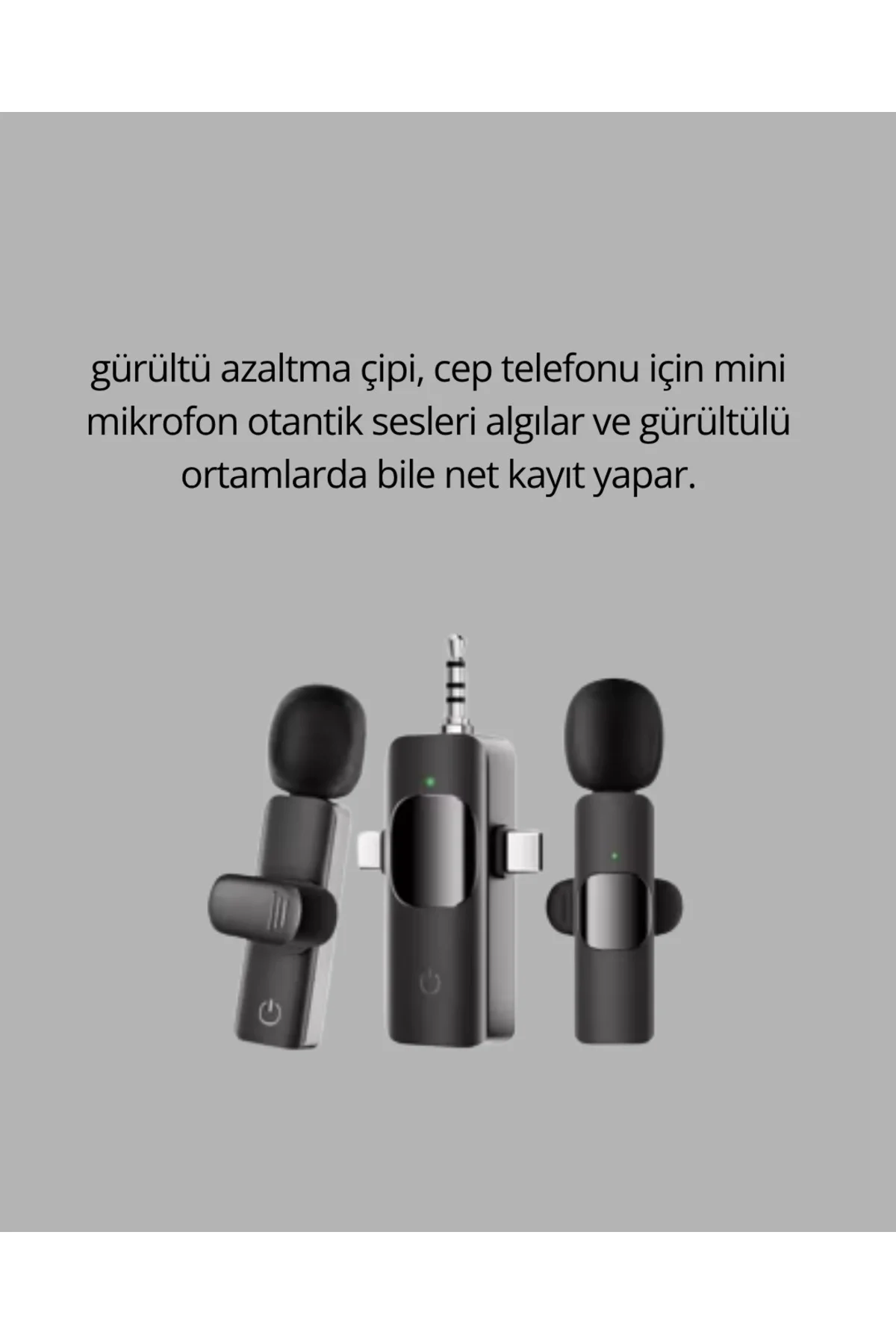 Kablosuz Mikrofon - Telefon Ve Bilgisayar Uyumlu Kablosuz Mikrofon - Telefon Ve Bilgisayar Uyumlu - Görsel 3