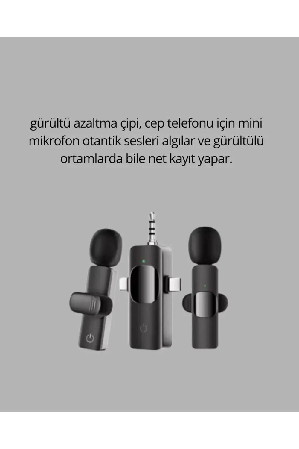 Kablosuz Mikrofon - Telefon ve Bilgisayar Uyumlu