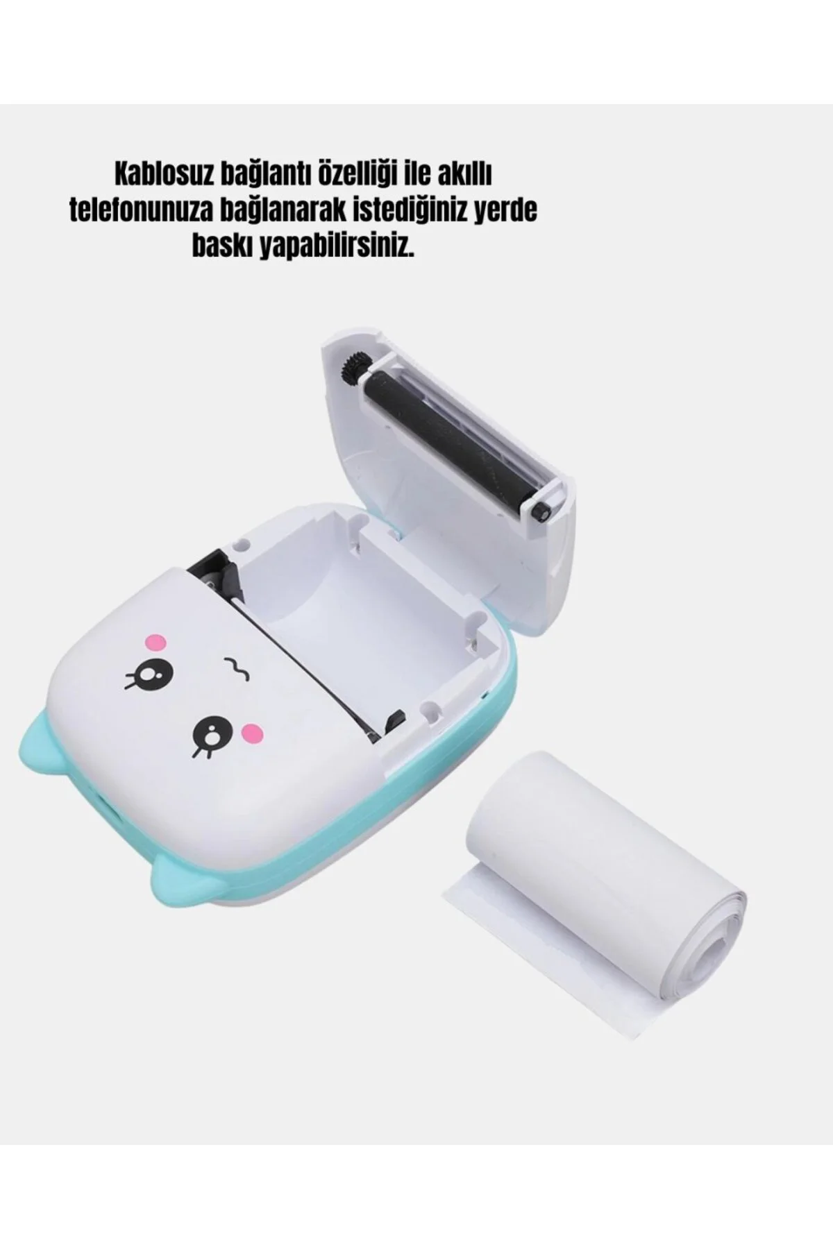 Kablosuz Mini Cep Yazıcısı Bluetooth Destekli 1200mah Bataryalı