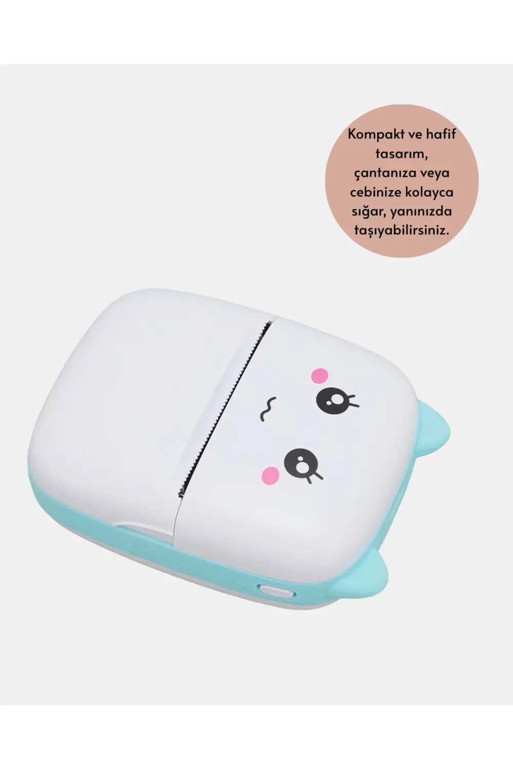 Kablosuz Mini Cep Yazıcısı Bluetooth Destekli 1200mAh Bataryalı