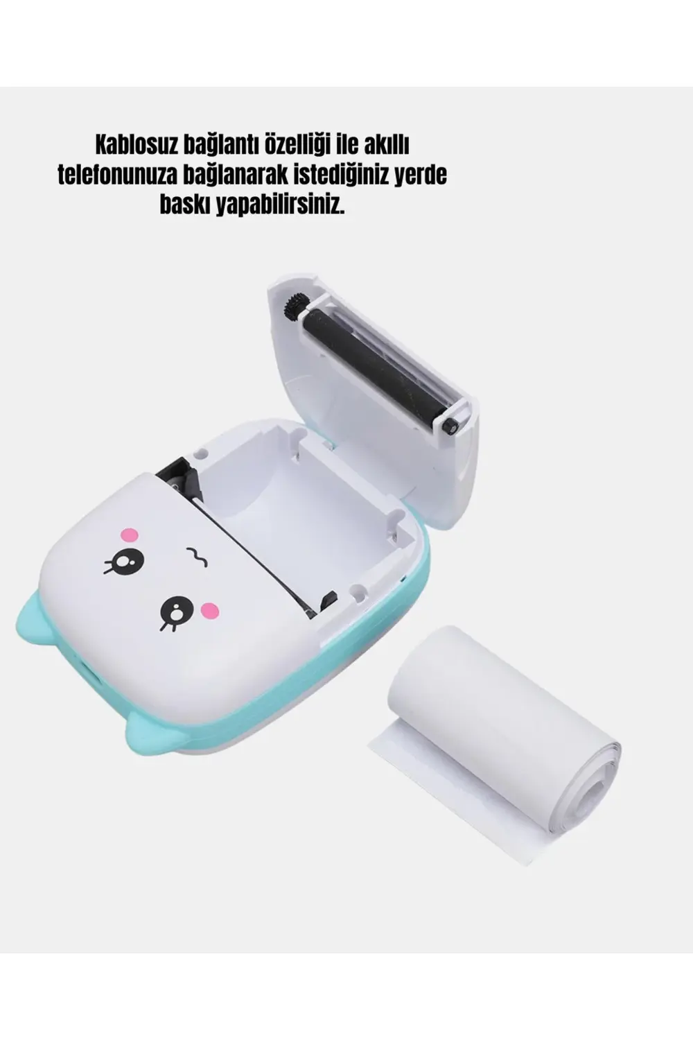 Kablosuz Mini Cep Yazıcısı Bluetooth Destekli 1200mAh Bataryalı