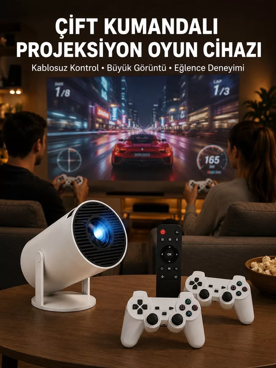Kablosuz Mini Projeksiyon Cihazı: Yeni Nesil Taşınabilir Ev Sineması ve Film Oyun Deneyimi