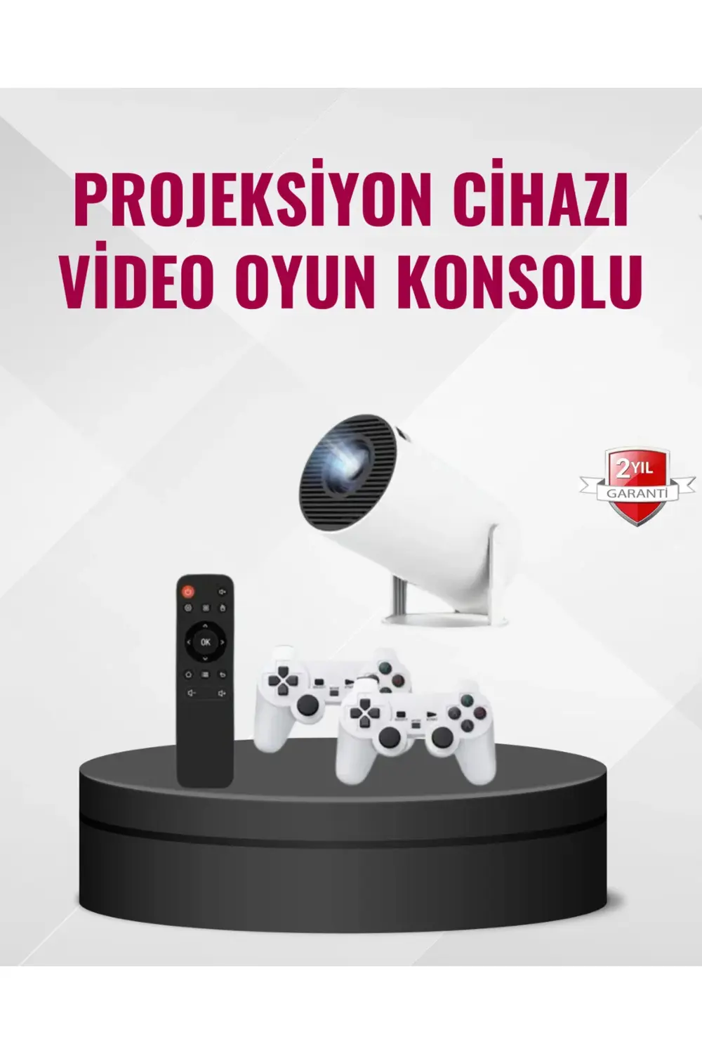 Kablosuz Mini Projeksiyon Cihazı Oyun ve Film İçin Taşınabilir Ev