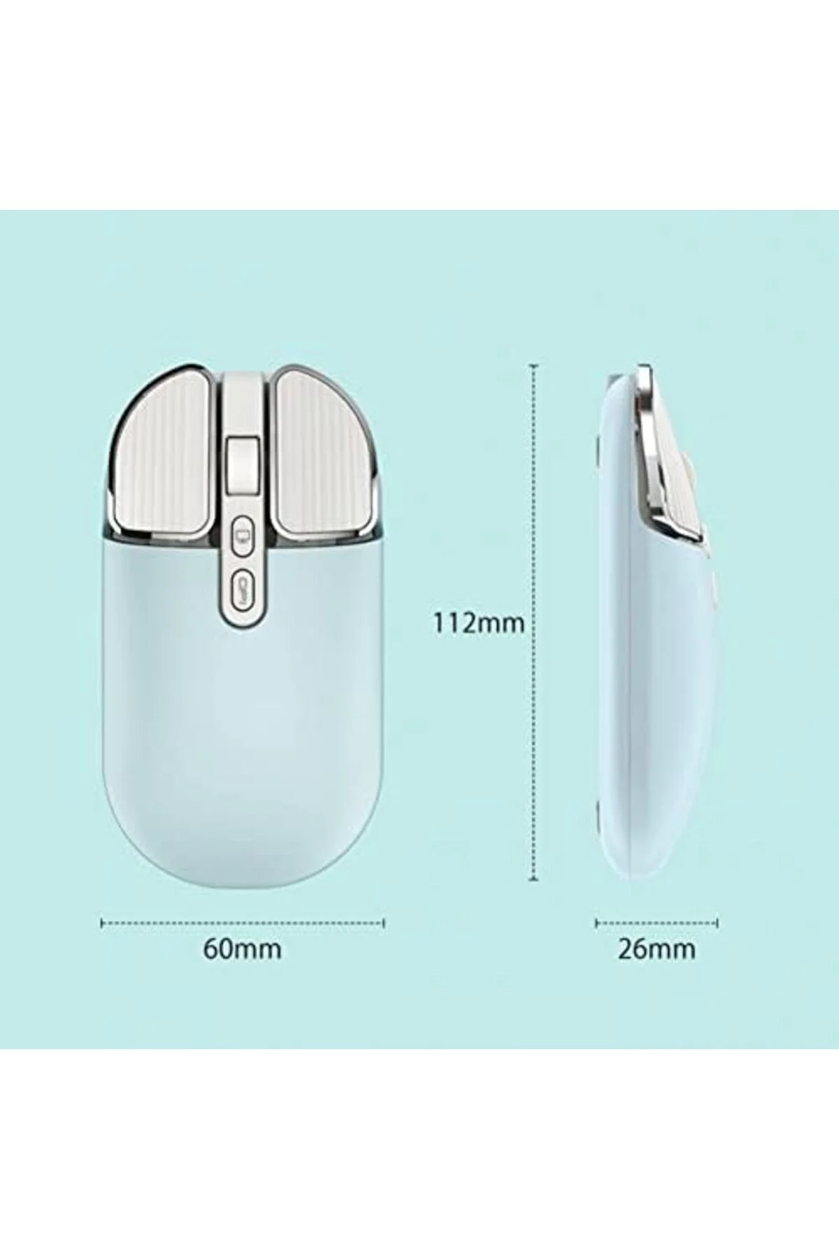 Kablosuz Mouse Ergonomik Sessizlik Tıklayın Dizüstü Bilgisayar PC Ofis/Ev/İş, İki Elini Kullanabilen