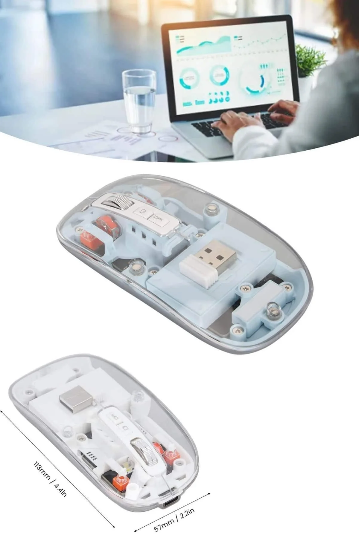 Kablosuz Mouse Fare Şarjlı Bluetooth Wireless Çift Modlu Sessiz Fiyatı, Yorumları ve Özellikleri