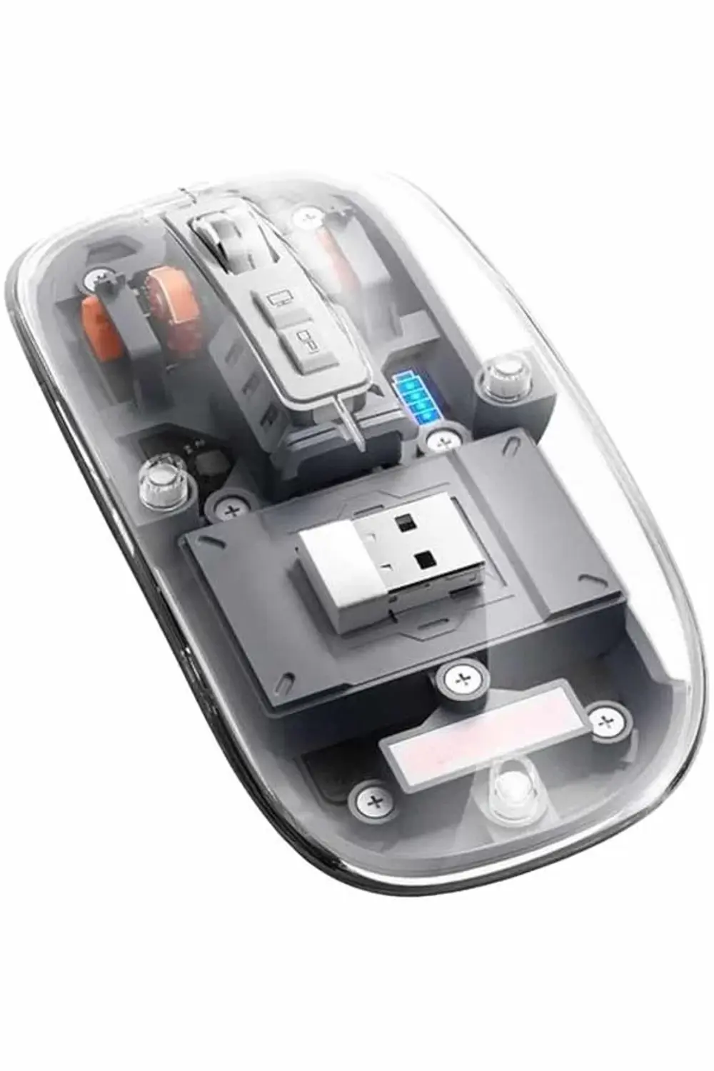 Kablosuz Mouse Fare Şarjlı Bluetooth Wireless Çift Modlu Sessiz