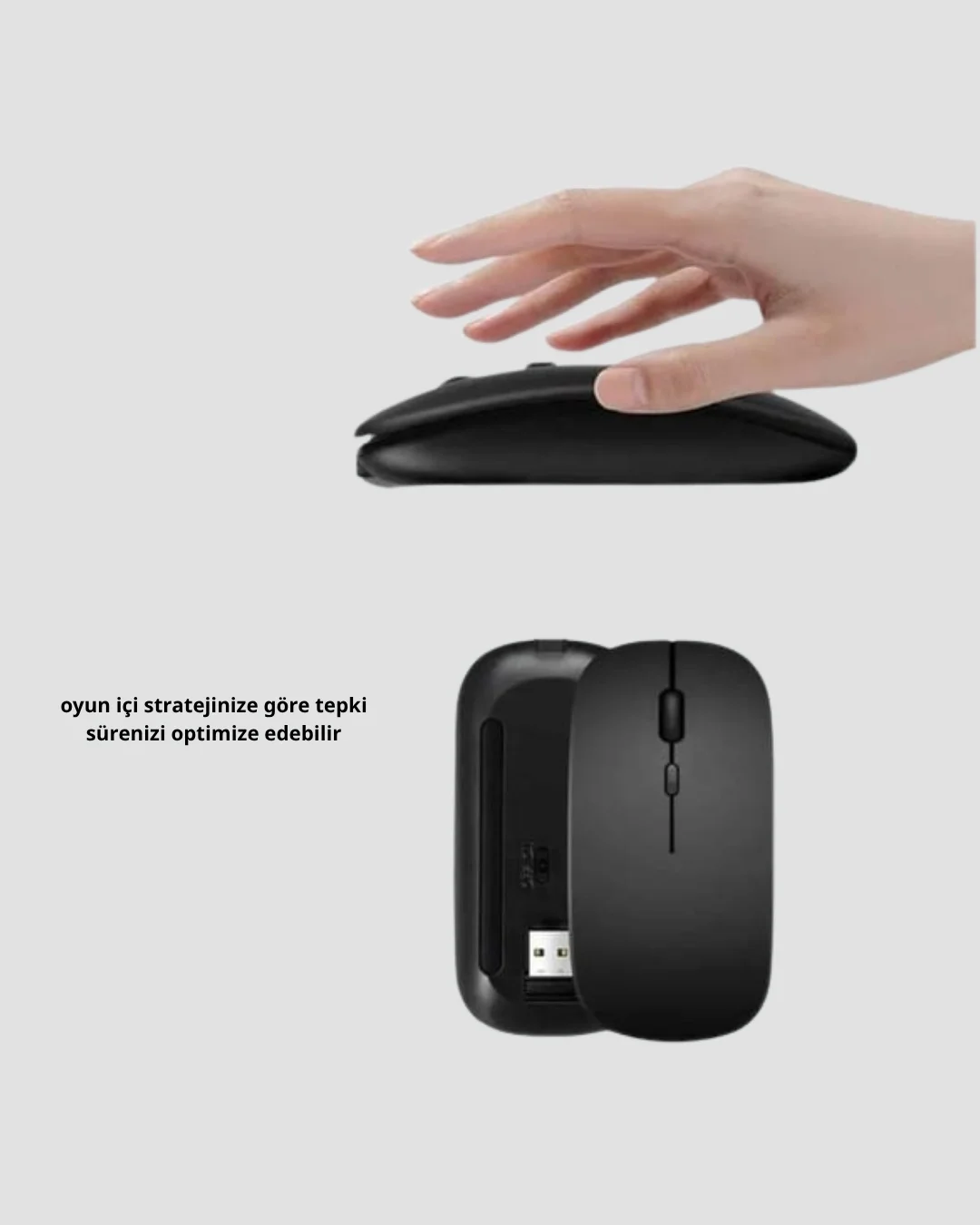 Kablosuz  Mouse –  Gelişmiş Optik Sensör, Profesyonel ve Oyun Kullanımına Uygun - Görsel 3