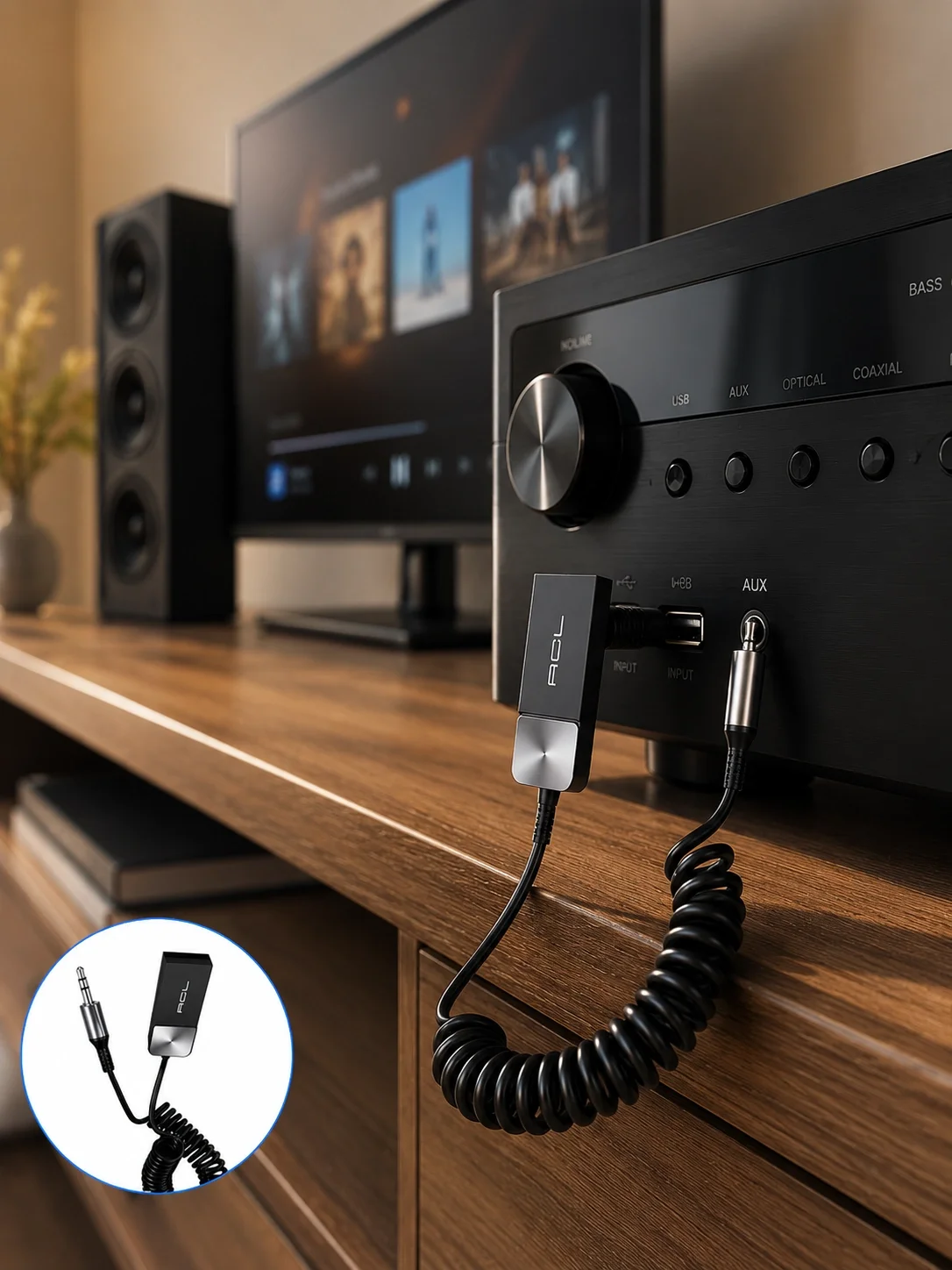 Kablosuz Müzik Aktarımı Sağlayan USB AUX Adaptörü