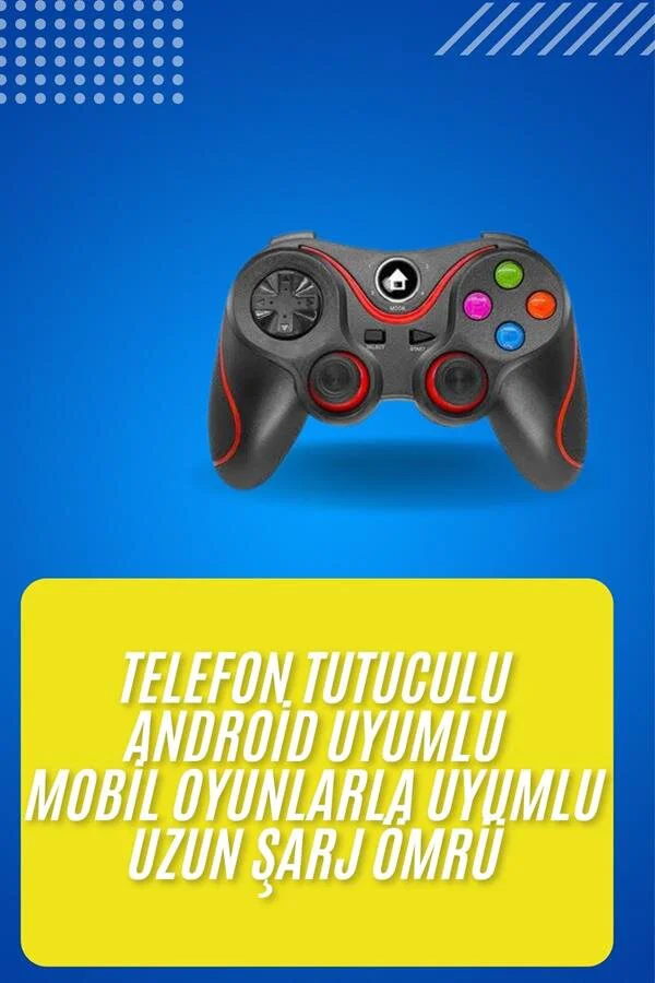 Kablosuz Oyun Kolu Bluetooth Joystick Gamepad - Android ve TV Uyumlu, Kablo Bağımsız Deneyim