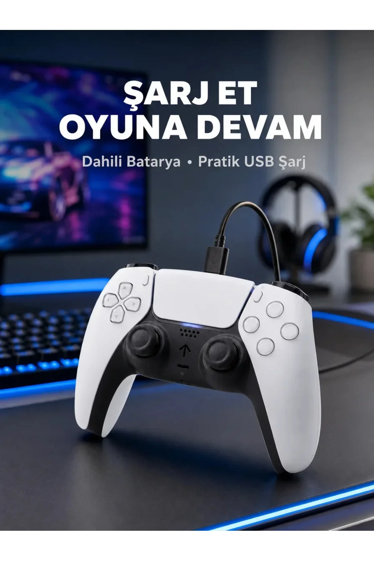Kablosuz Oyun Kolu PS5 Uyumlu Ergonok Tasarım ve Hassas Kontrol Yeni Nesil Kablosuz Oyun Kolu PS5 Uyumlu Ergonok Tasarım ve Hassas Kontrol Yeni Nesil