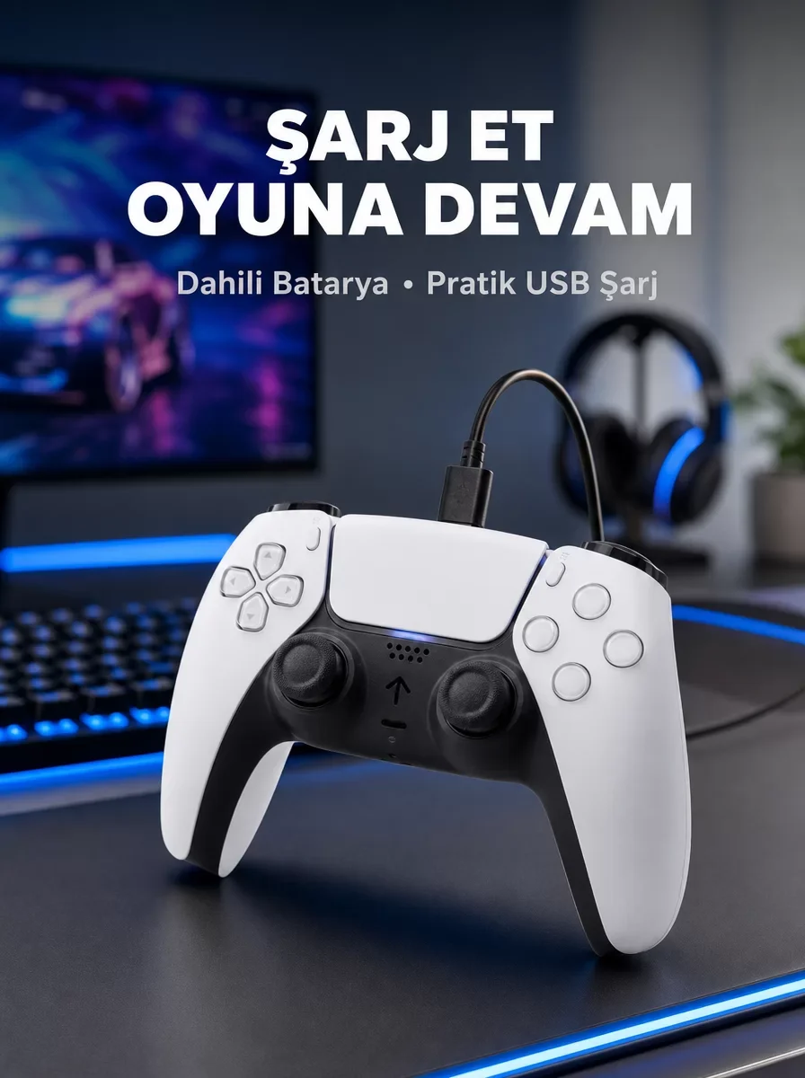 Kablosuz Oyun Kolu PS5 Uyumlu: Ergonomik Tasarım ve Hassas Kontrol ile Yeni Nesil Deneyim