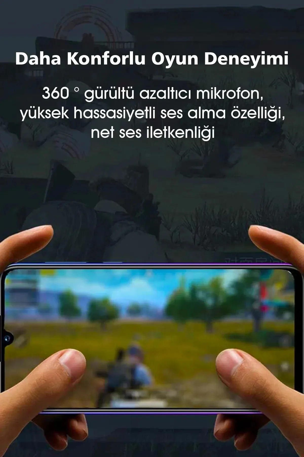 Kablosuz Oyuncu Kulak İçi Kulaklığı, Düşük Gecikmeli, Mikrofon ve RGB Aydınlatmalı, Siyah