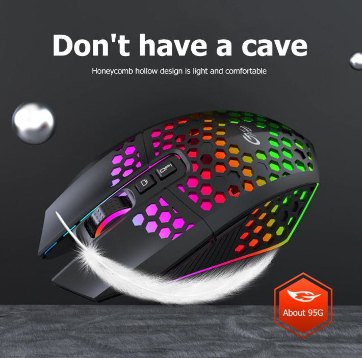 Kablosuz Oyuncu Mouse Rgb LED 2.4G 8 Buton 1600DPİ Şarj Edilebili