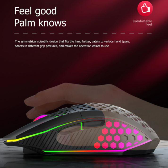 Kablosuz Oyuncu Mouse Rgb LED 2.4G 8 Buton 1600DPİ Şarj Edilebili