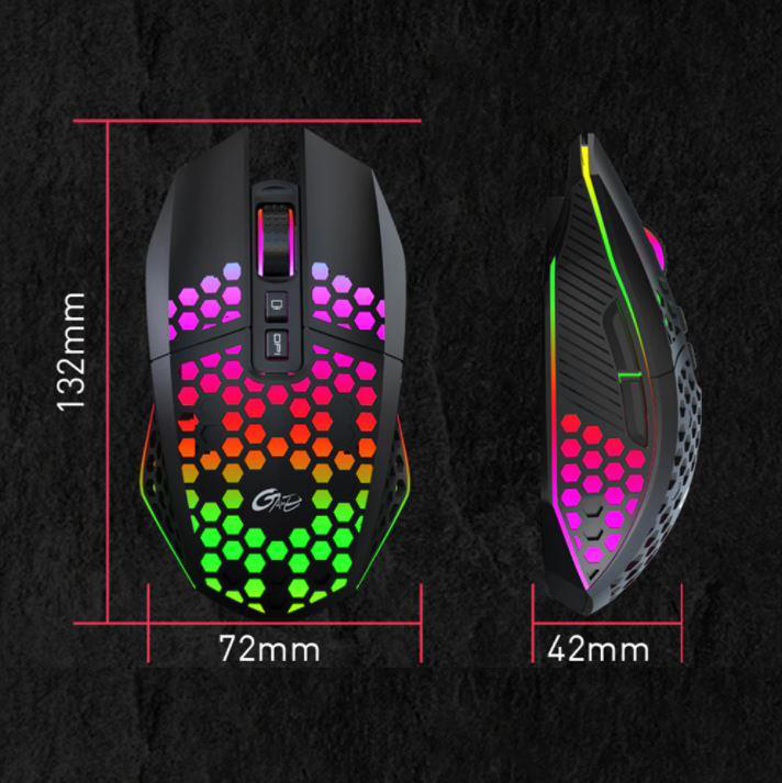 Kablosuz Oyuncu Mouse Rgb LED 2.4G 8 Buton 1600DPİ Şarj Edilebili