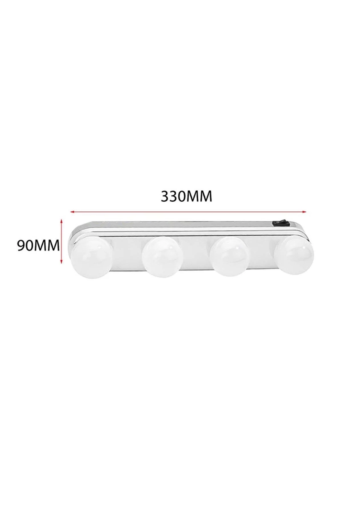 Kablosuz Parlak Banyo Stüdyo Makyaj Aynası Işığı Pilli Vantuzlu Taşınabilir 4 Led Ampul Kablosuz Parlak Banyo Stüdyo Makyaj Aynası Işığı Pilli Vantuzlu Taşınabilir 4 Led Ampul - Görsel 3