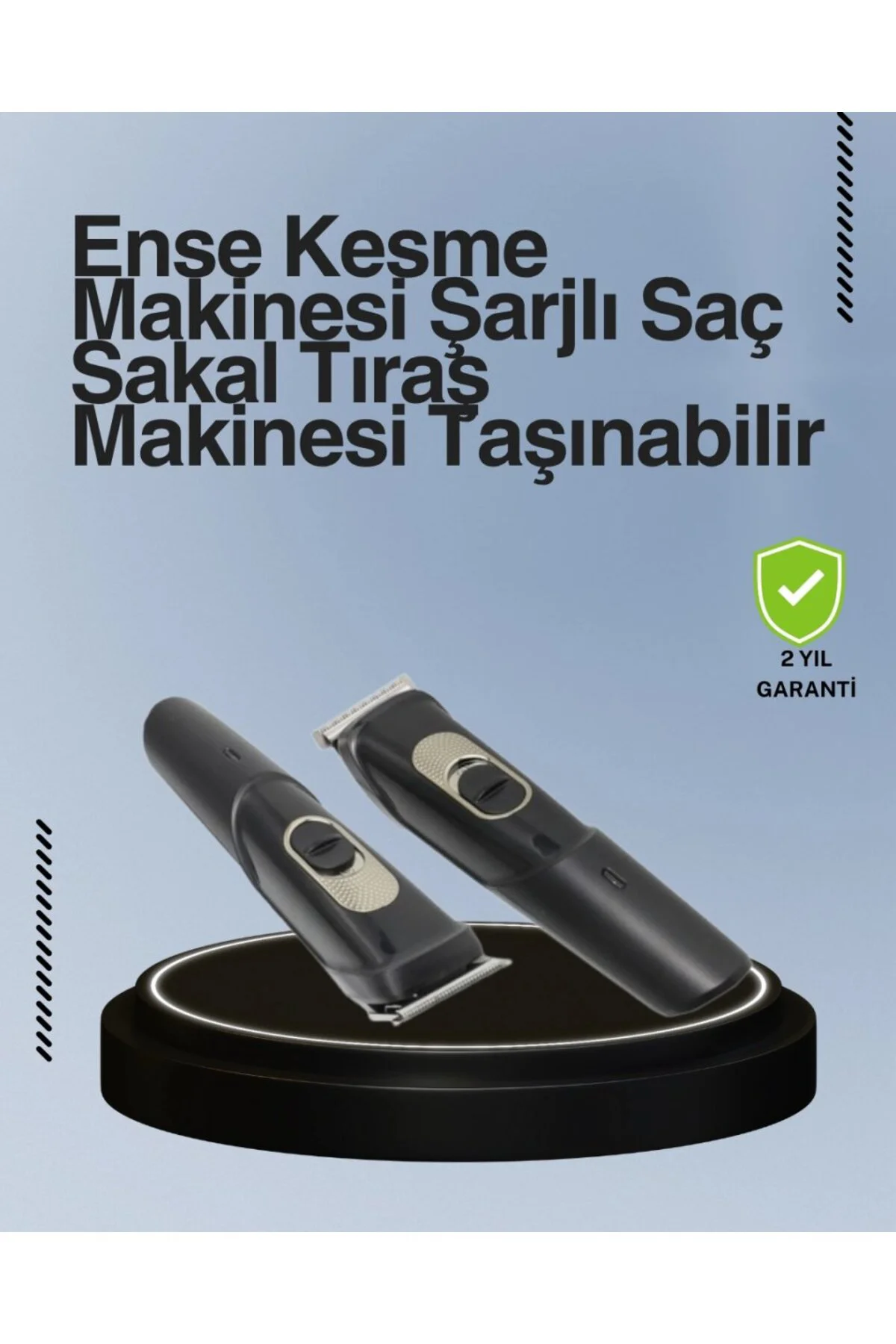 Kablosuz, Paslanmaz Çelik Bıçaklı Profesyonel Saç Ve Sakal Tıraş 