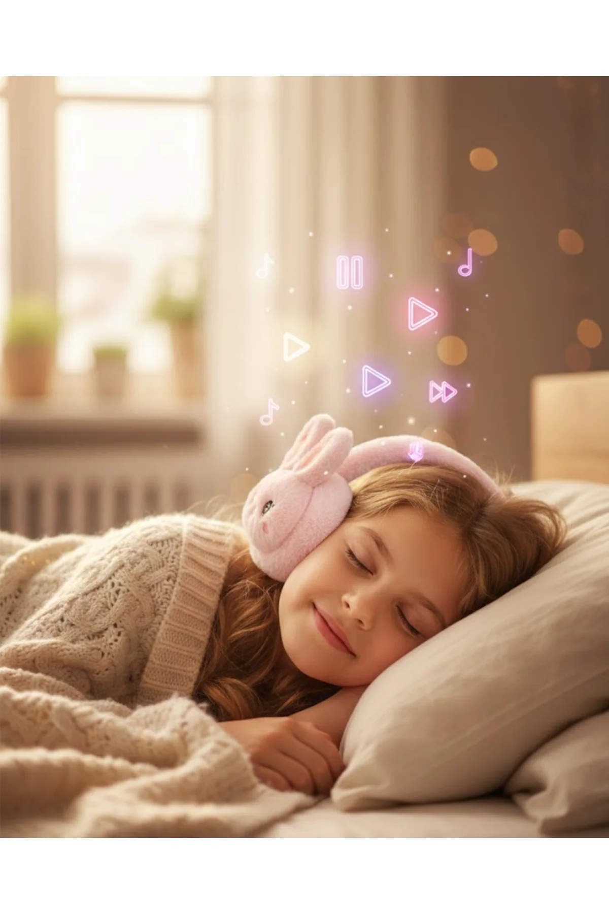 Kablosuz Peluş Bluetooth Kulaklık 40mm Hoparlör ve Mikrofonlu