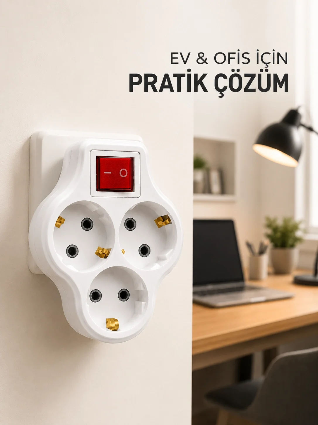 Kablosuz Priz Çoğaltıcı 3 Çıkışlı Anahtarlı Kompakt Duvar Tipi Çoklayıcı Kablosuz Priz Çoğaltıcı 3 Çıkışlı Anahtarlı Kompakt Duvar Tipi Çoklayıcı