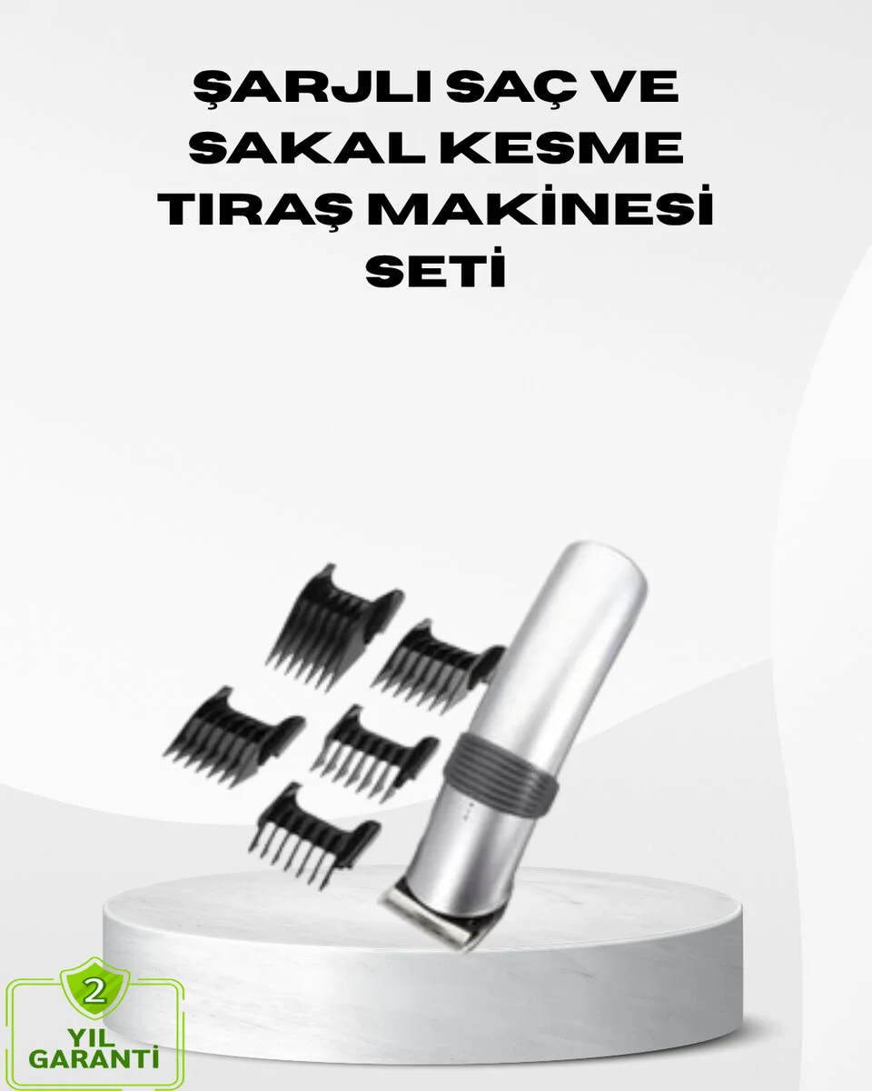Kablosuz Profesyonel Tıraş Makinesi – Şarjlı 60 Dakika Kullanım Süreli Sessiz Motor