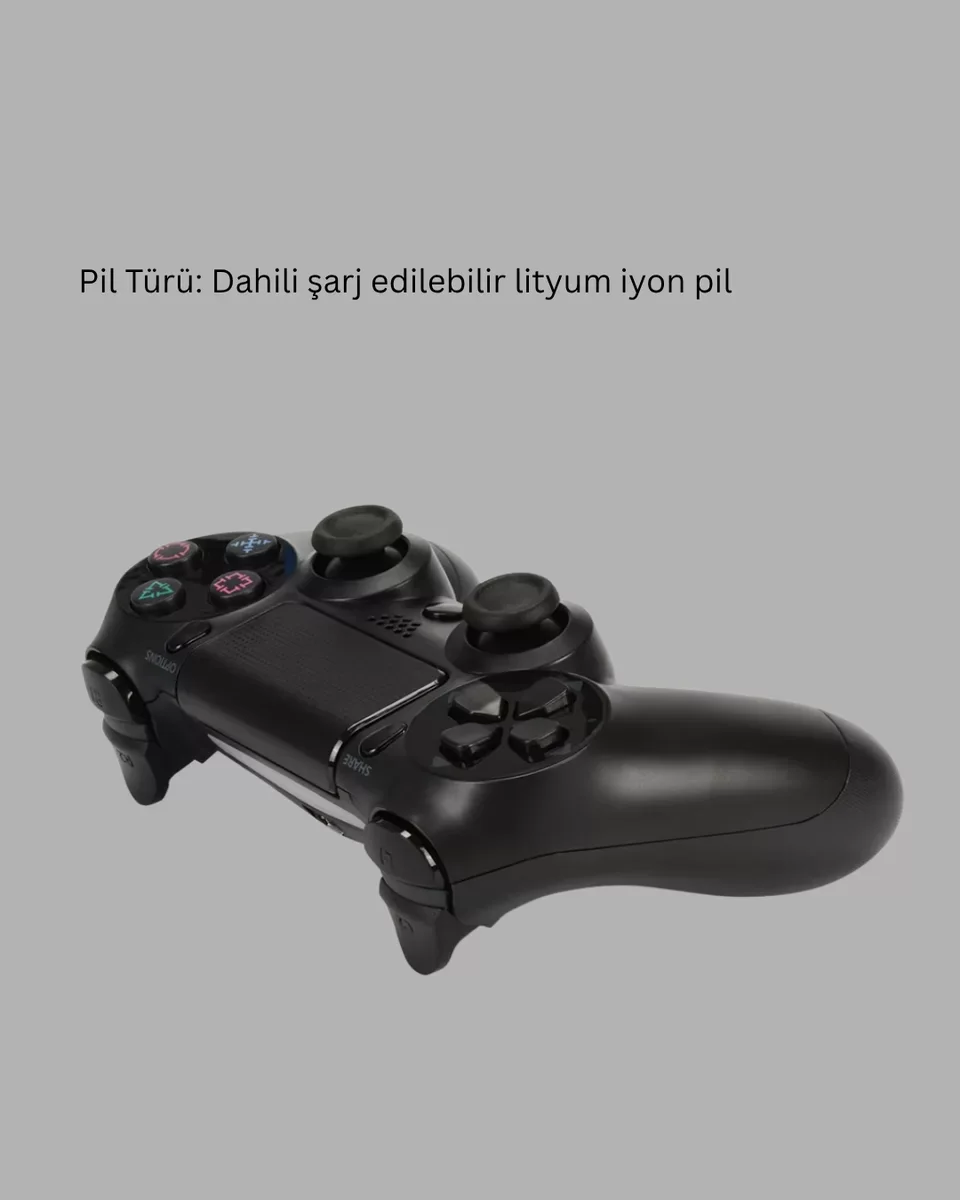Kablosuz PS4 Oyun Kolu – Çift Titreşimli Motor, Yüksek Pil Ömrü ve Hassas Kontrol