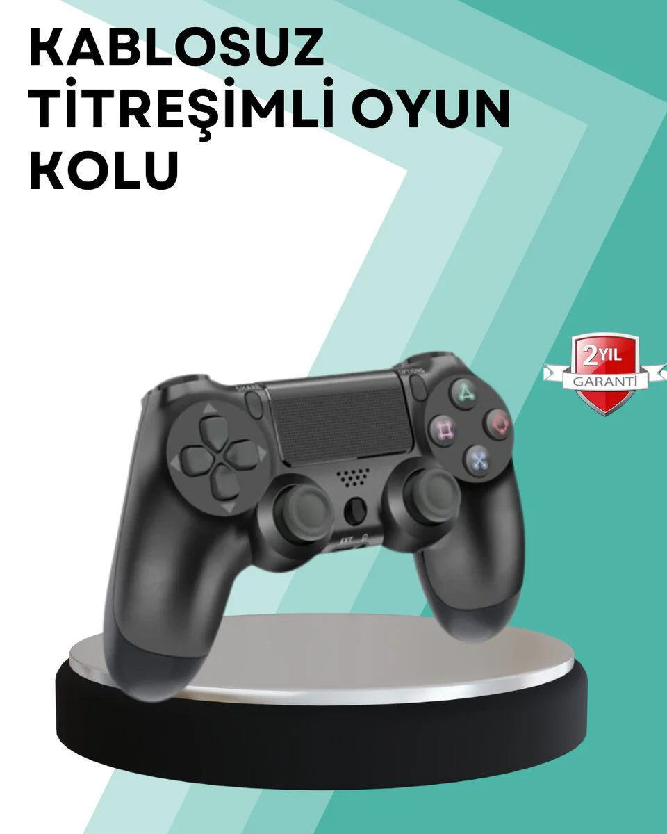 Kablosuz PS4 Oyun Kolu – Çift Titreşimli Motor Uzun Pil Ömrü ve H