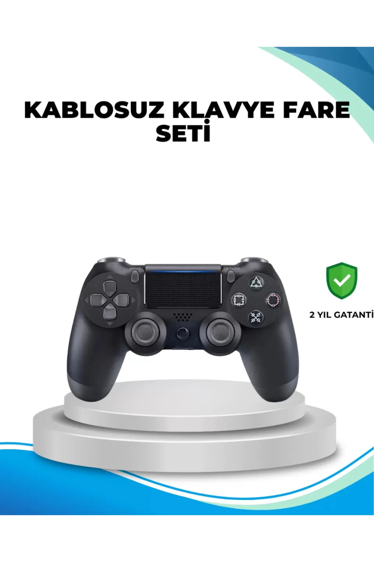 Kablosuz PS4 Oyun Kolu Çift Motor Titreşimli Uzun Bataryalı