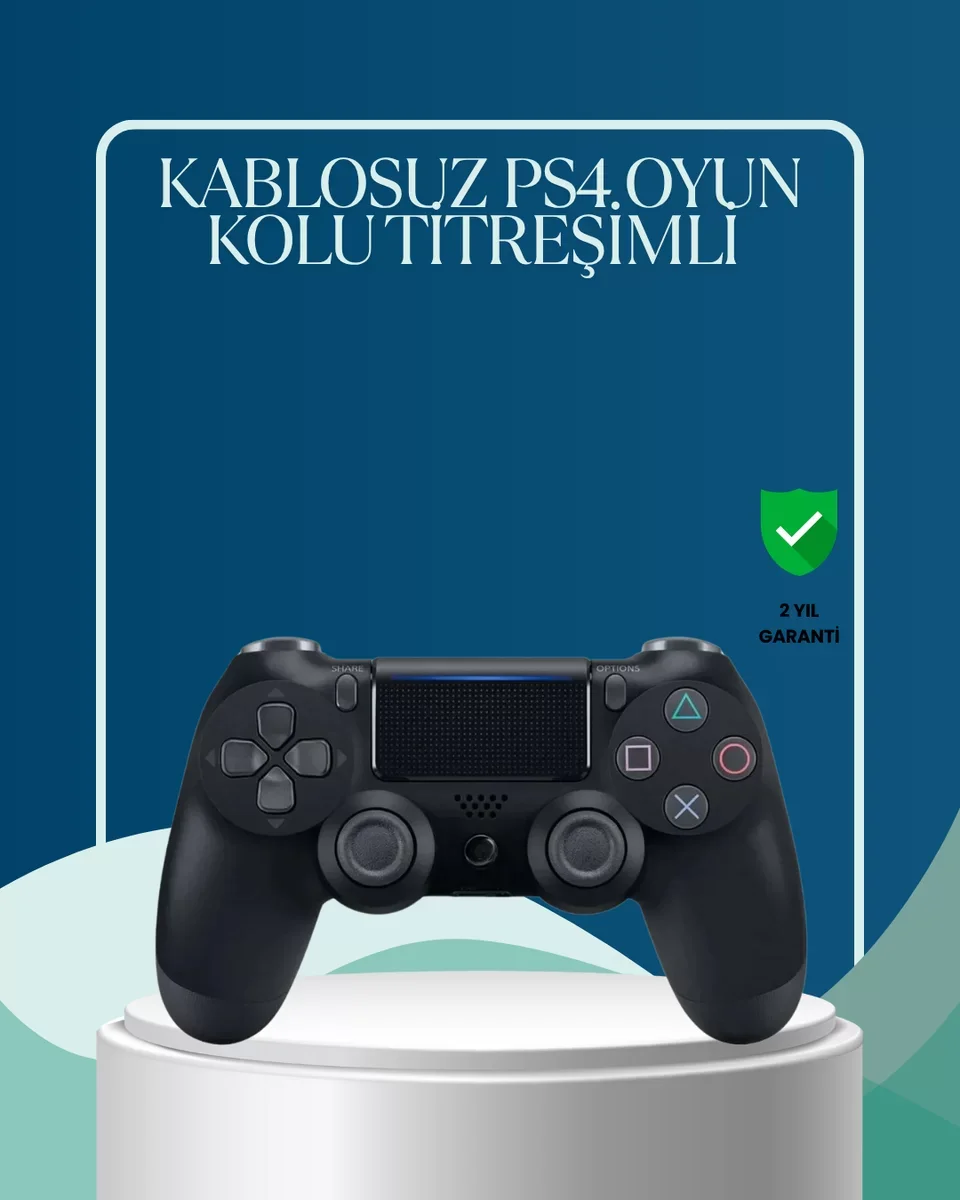 Kablosuz PS4 Oyun Kolu - Çift Motor Titreşimli, 10 Metre Menzil ve Uzun Ömürlü Batarya Fiyatı, Yorumları ve Özellikleri