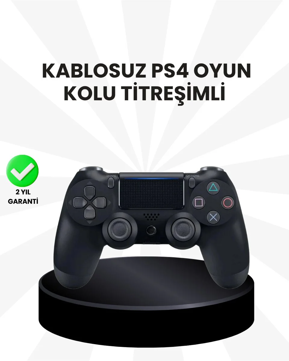 Kablosuz PS4 Oyun Kolu - Titreşimli, Hassas ve Şarjlı Kontrol