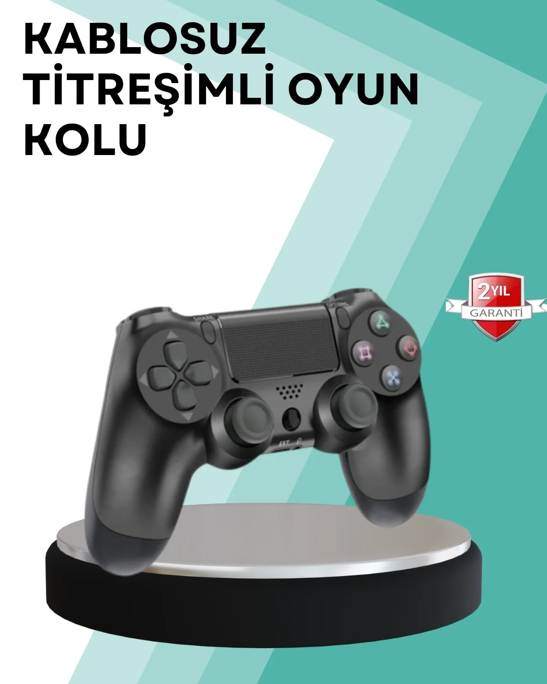 Kablosuz PS4 Oyun Kolu – Çift Titreşimli Motor, Uzun Pil Ömrü ve 