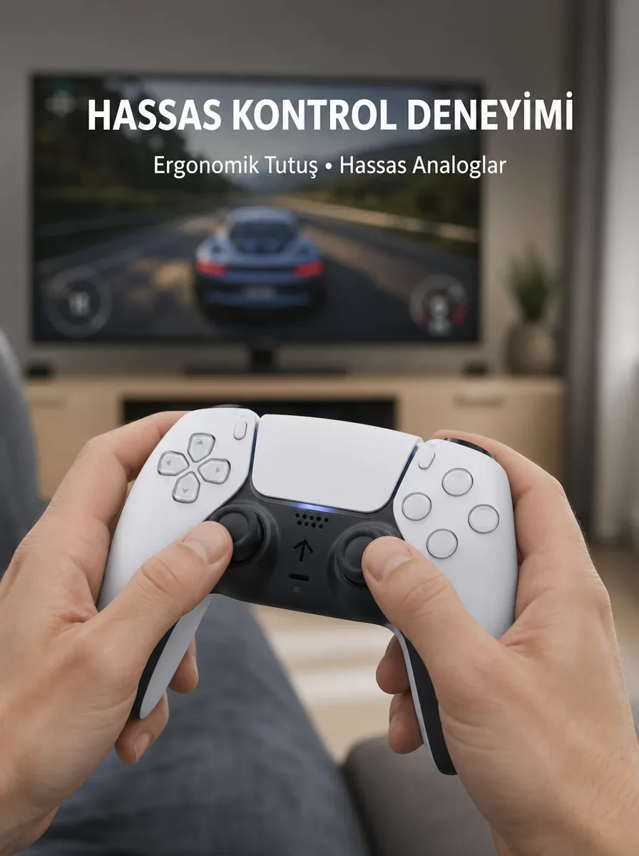 Kablosuz PS5 Oyun Kumandası: Yeni Nesil Hızlı Tepki ve Ergonomik Tutuş ile Oyun Deneyiminizi Yükseltin