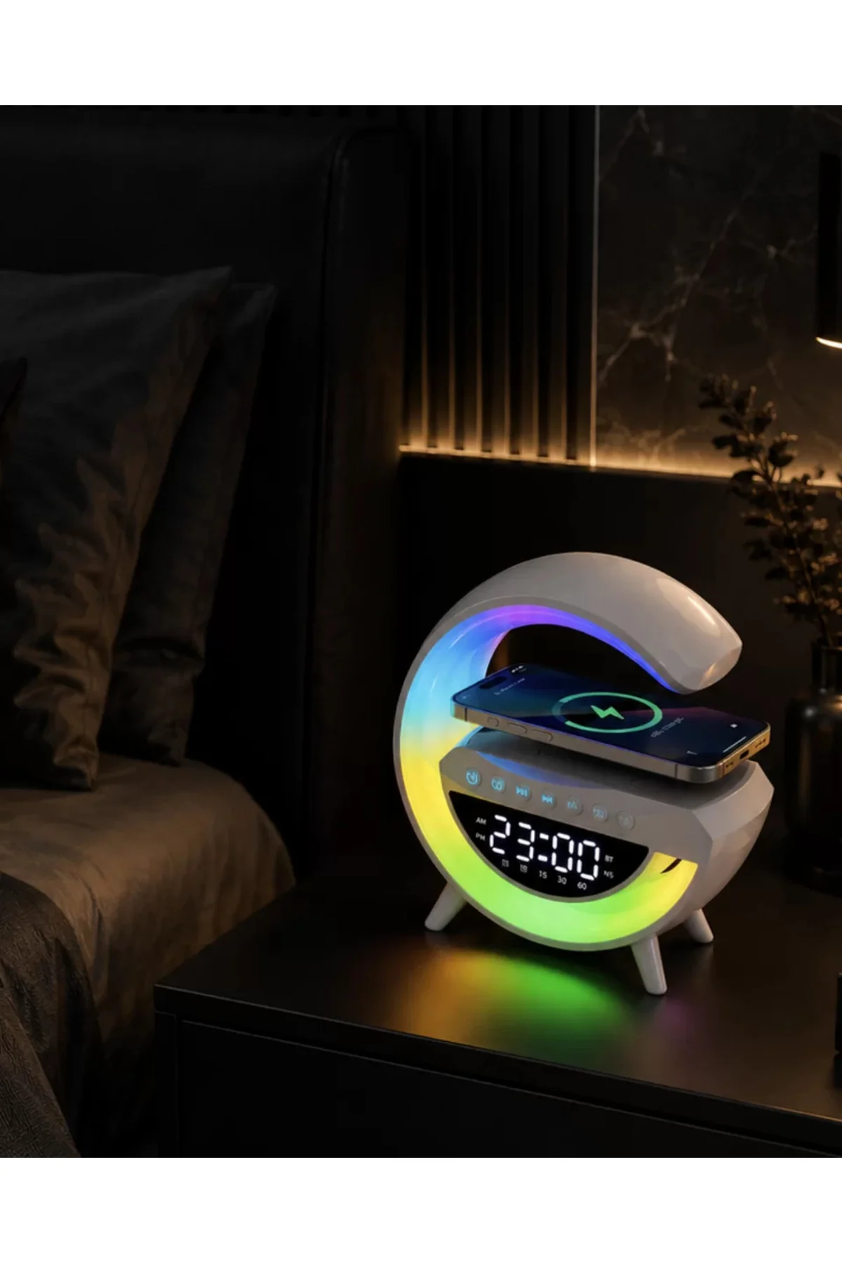 Kablosuz RGB Bluetooth Hoparlör USB FM ve AUX Destekli Taşınabilir Ses Sistem - ayr3536-7893