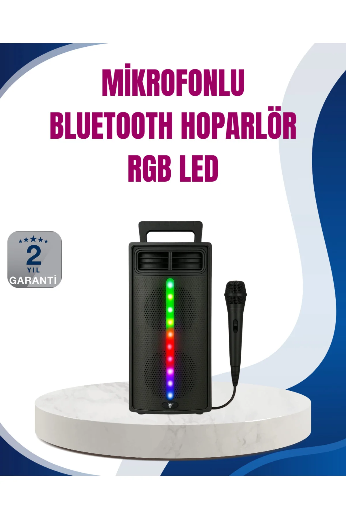 Kablosuz RGB Işıklı Bluetooth Hoparlör | Ev, Parti ve Açık Hava K