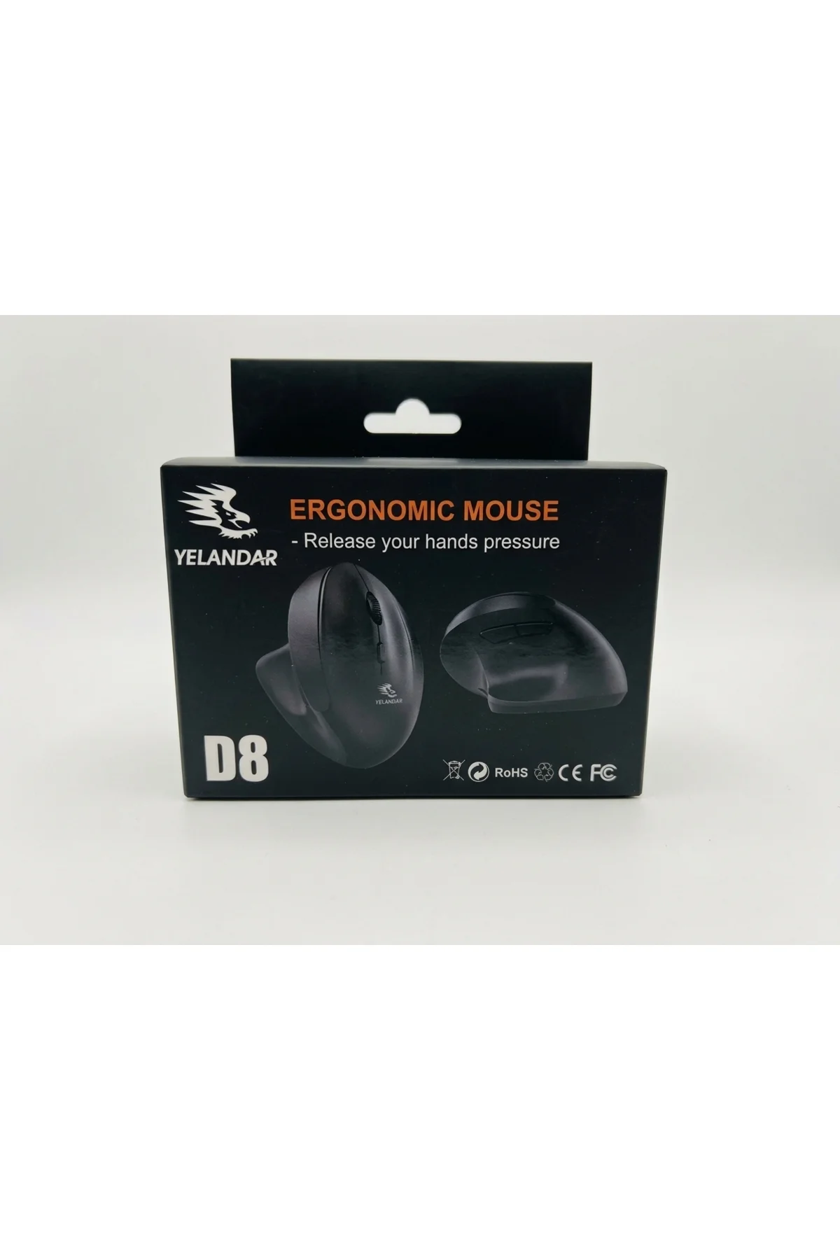 Kablosuz, Şarj Edilebilir 6 Tuşlu Ergonomik Mouse - Kablosuz Dikey Ergonomik Fare Siyah Dikey Mouse - Görsel 2