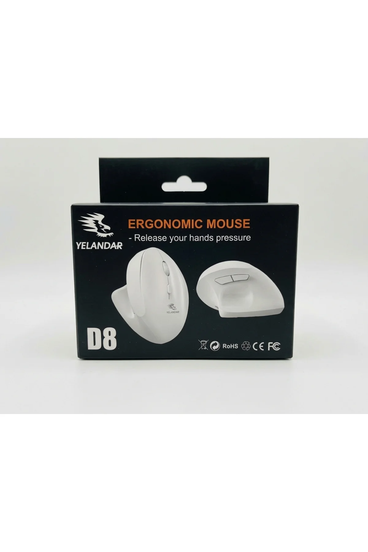 Kablosuz, Şarj Edilebilir 6 Tuşlu Ergonomik Mouse - Kablosuz Dikey Ergonomik Fare Beyaz Dikey Mouse - Görsel 2