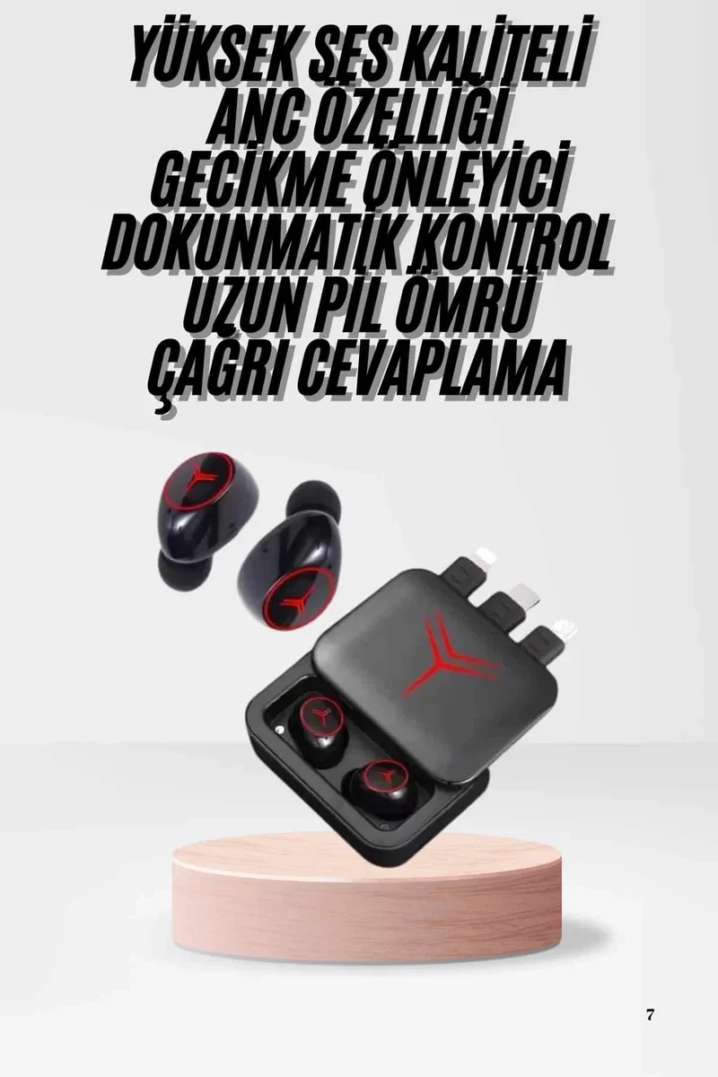 Kablosuz Şarj Göstergeli Powerbank Özellikli Bluetooth Kulaklık Çağrı Cevaplayabilen Yeni Nesil