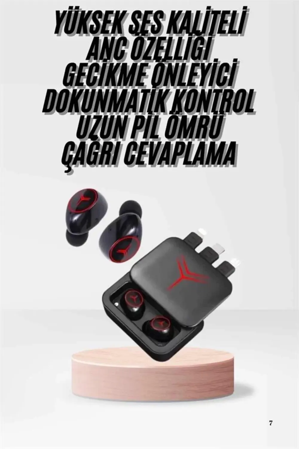 Kablosuz Şarj Göstergeli Powerbank Özellikli Bluetooth Kulaklık Ç