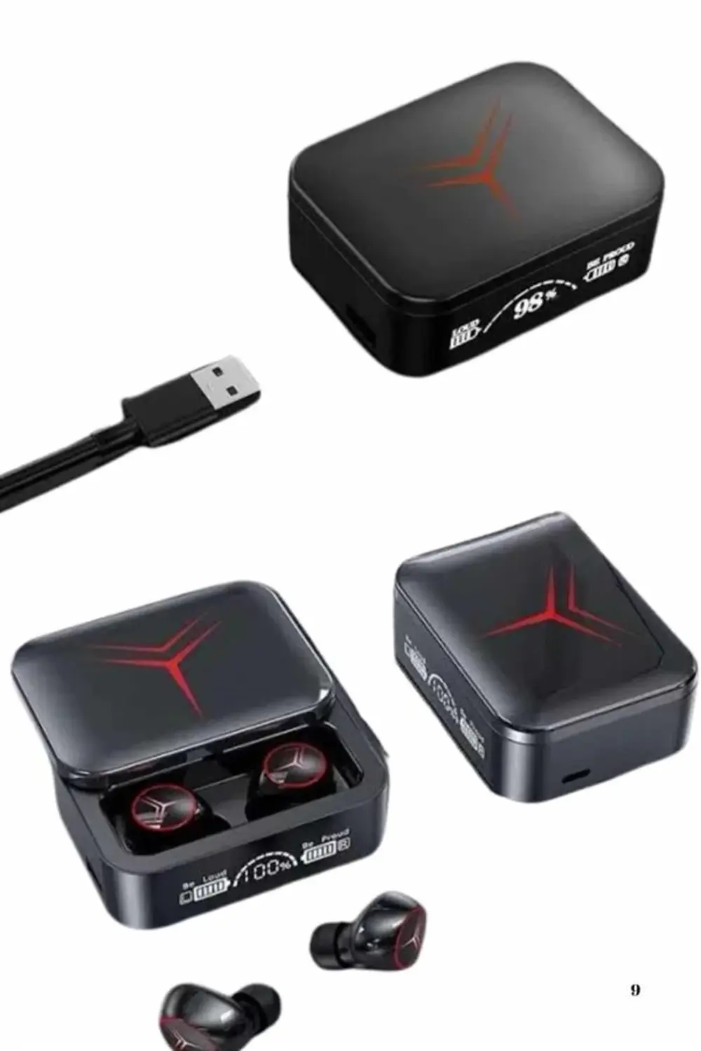 Kablosuz Şarj Göstergeli Powerbank Özellikli Bluetooth Kulaklık Ç