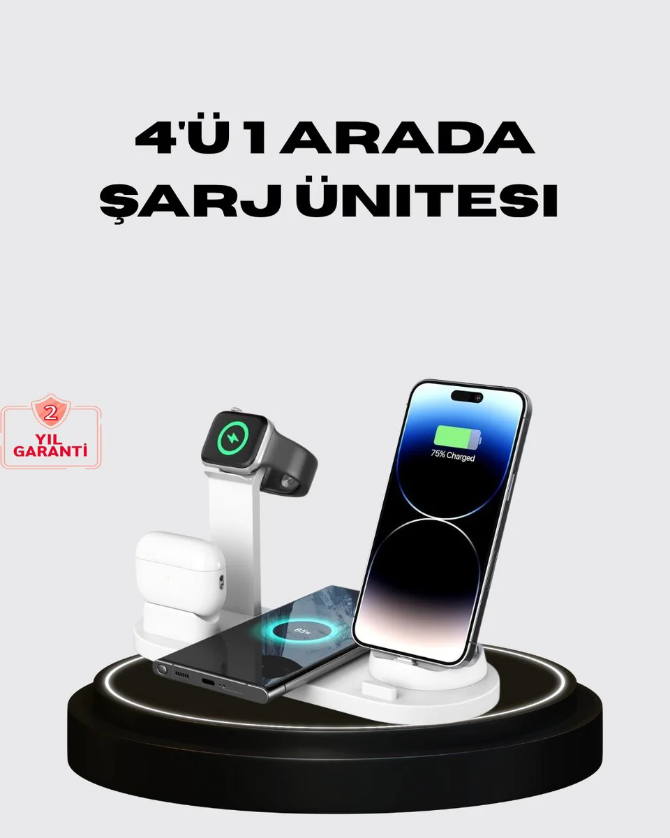 Kablosuz Şarj İstasyonu: Apple Cihazlarınız İçin 4 Cihaz Hızlı Şarj İstasyonu