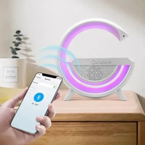 Kablosuz Şarj Standlı RGB Hoparlör Hızlı Şarj Bluetooth 7 Renk LE Kablosuz Şarj Standlı RGB Hoparlör Hızlı Şarj Bluetooth 7 Renk LE