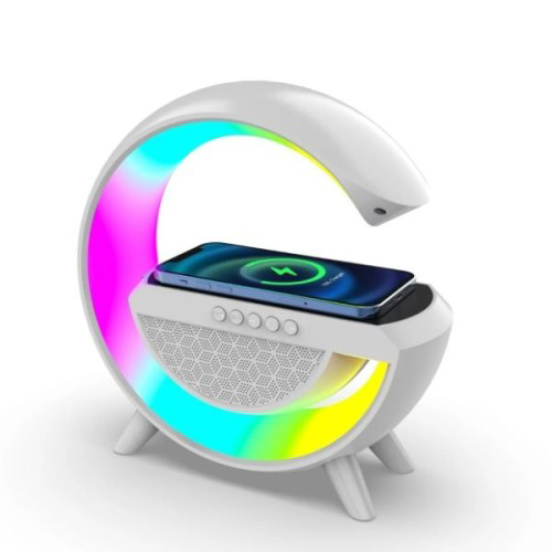 Kablosuz Şarj Standlı RGB Hoparlör Hızlı Şarj Bluetooth 7 Renk LE Kablosuz Şarj Standlı RGB Hoparlör Hızlı Şarj Bluetooth 7 Renk LE