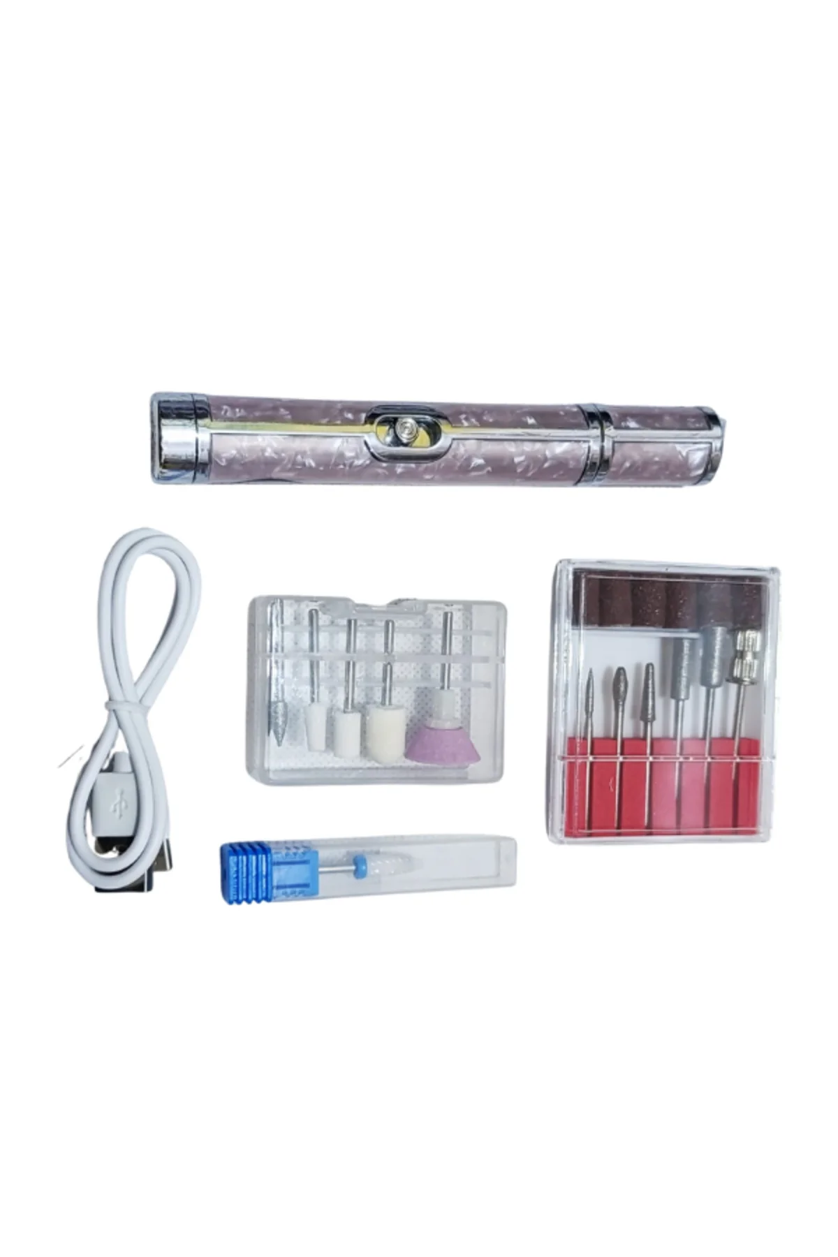 - Kablosuz Şarjlı 4 Hızlı 12 Parça Tırnak Törpü Manikür Pedikür S