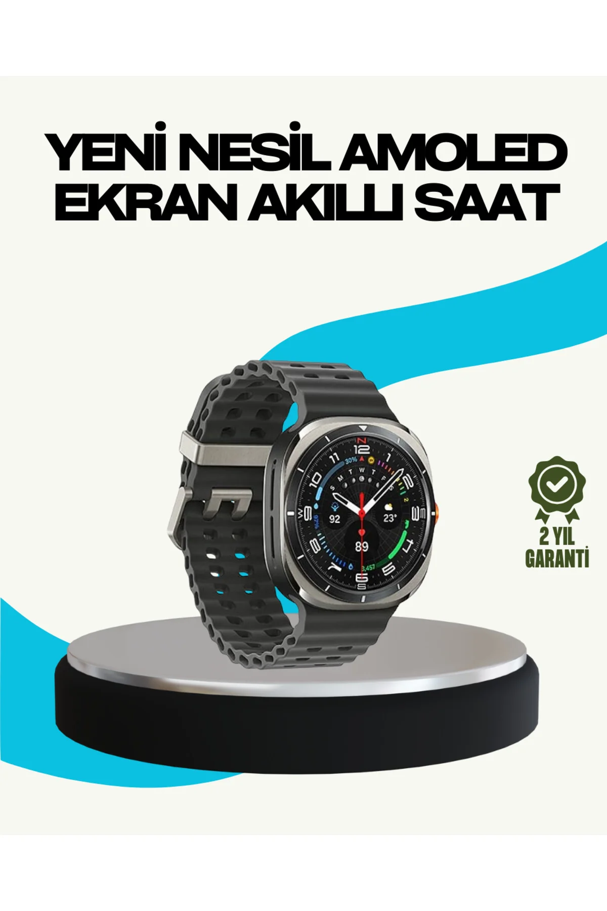Kablosuz Şarjlı Akıllı Saat Tüm Telefonlarla Uyumlu Çok Fonksiyonlu