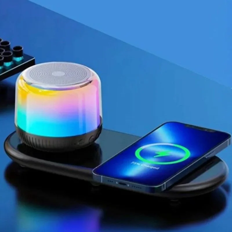 Kablosuz Şarjlı Bluetooth Hoparlörlü Telefon Standı