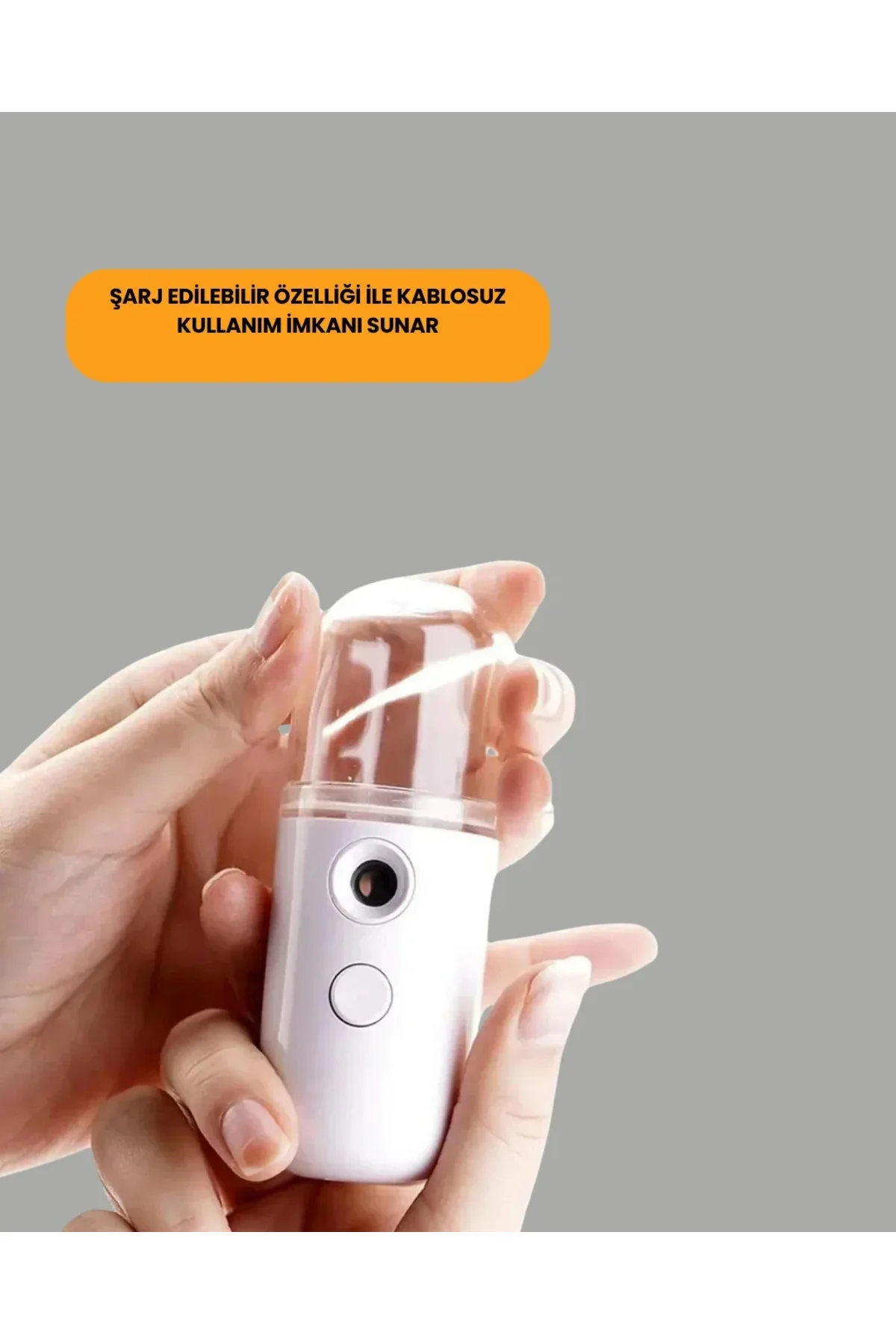 Kablosuz Şarjlı Buharlı Nemlendirici – Enerji Tasarruflu Taşınabilir Cilt Bakım Cihazı