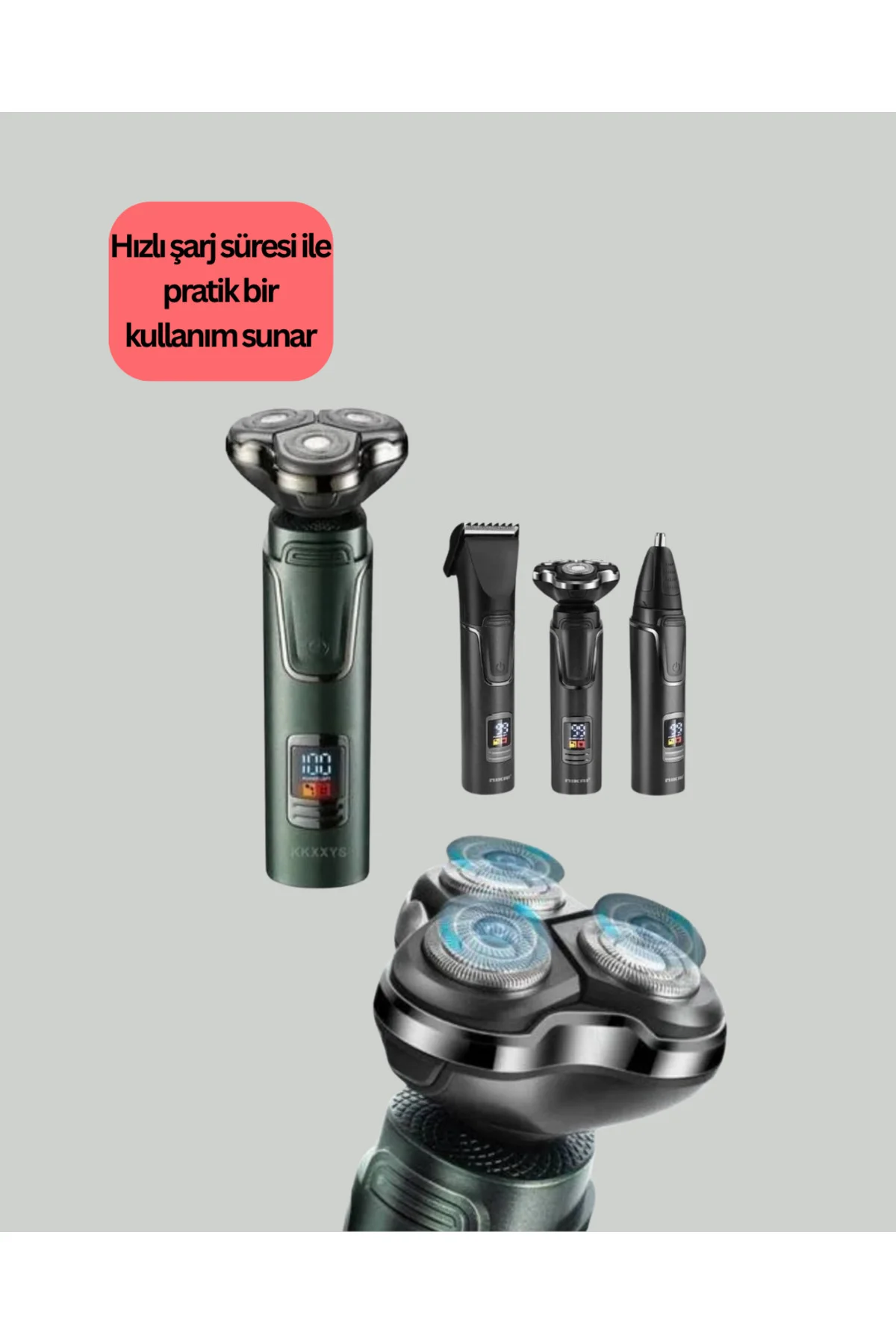 Kablosuz Şarjlı Çok Amaçlı Tıraş Makinesi