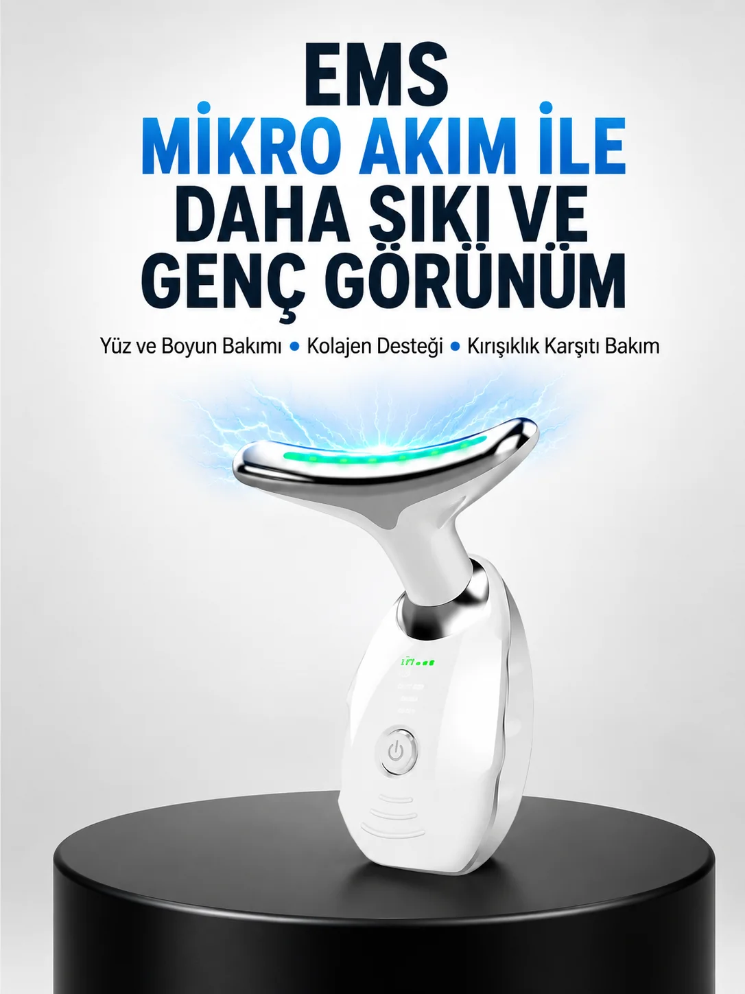 Kablosuz Şarjlı Yüz Masaj Cihazı | Cilt Yenileyici ve Nem Dengeleyici